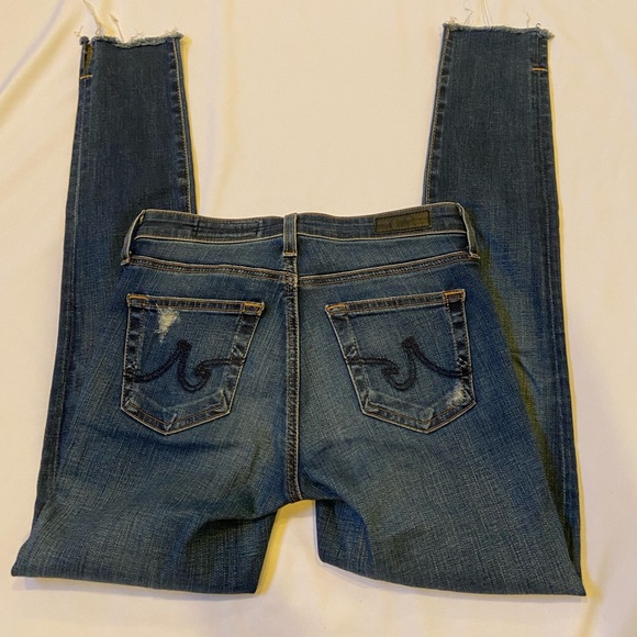 AG The Legging Ankle super skinny jeans size 24 Adriano Goldschmied distressed - Picture 12 of 16